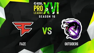 FaZe vs Outsiders | Map 1 Dust2 | ESL Pro League Season 16 - Group B