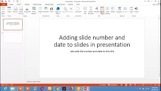 Add Slide number and date to slides in Power point presentation