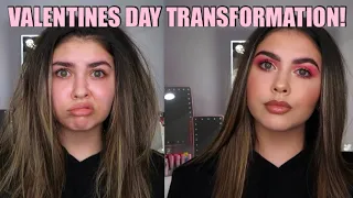 VALENTINES DAY MAKEUP TRANSFORMATION! *2019* makeup & hair!💋
