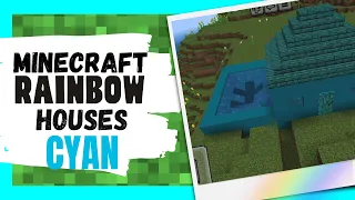 Minecraft Rainbow House - Cyan #minecraft #minecrafthouse