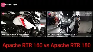 New TVS Apache RTR 160 Race Edition vs Apache RTR 180 2018 Specifications Price features review