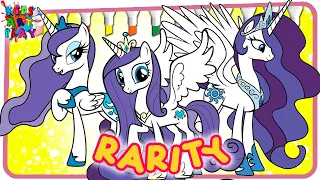 My Little Pony Cadence Luna and Celestia Color Swap As RARITY Coloring Pages How To Color