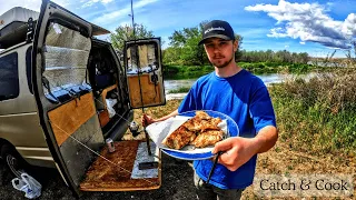 Giant Walleye Catch & Cook | Riverside Van Life