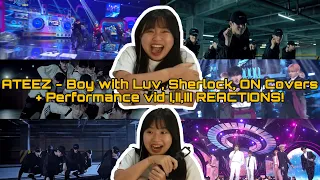 ATEEZ - Boy with Luv, ON, Sherlock Covers & Performance Videos I, II, III First Time Reactions! 🥰