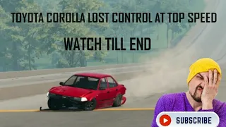 BeamNG Toyota Corolla AE92 lost control at Top speed #beamng #beamngdrive #viral #gaming #views