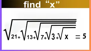 Nice Square Root Math Simplification | Find X