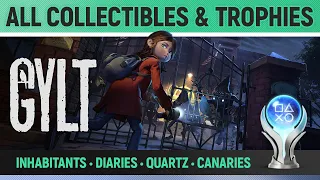 Gylt - All Collectibles & Trophies 🏆 (All Inhabitants, Canaries, Diaries, Blood Quartz & Pictures)