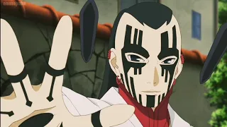 Naruto vs Jigen, Konohamaru tries to protect Naruto from Jigen, Kawaki activates new karma