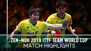 Xu Xin/Liang Jingkun vs Koki Niwa/Maharu Yoshimura | ZEN-NOH 2019 Team World Cup Highlights (1/2)