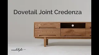 Dovetail joint Credenza  도브테일  거실장 | Woodelight 우딜라이트