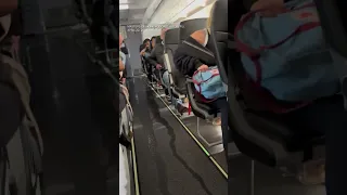 Liquid leaks from plane bathroom