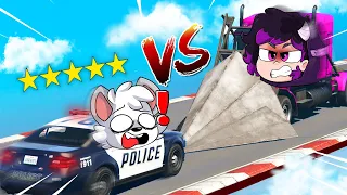 ¡AUTO DE POLICIA VS DESTRUCTOR DE AUTOS! 👮‍♂️😱 GTA 5 CARA A CARA con Los Panas