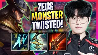 ZEUS IS A MONSTER WITH TWISTED FATE! - T1 Zeus Plays Twisted Fate TOP vs Rumble! | Season 2024