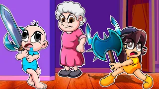 ¡BEBE NOOB Y NOOBSI DESTRUYEN LA CASA DE LA ABUELA¡ 👶😂 GRANNY SIMULATOR