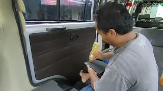 Proses rehap interior ELF LONG masih dikerjakan, terkendala situasi dan cuaca jadi tertunda.