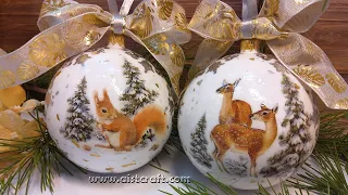 Easy Christmas Ornament Baubles Balls Decorations DIY Ideas