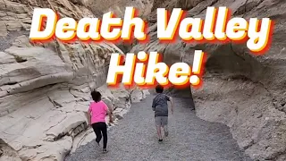 SUPER FUN Death Valley hike! Twins RUN in Crazy Canyon! #twins #planettwins #deathvalley #hiking