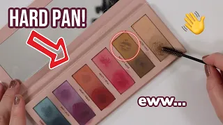 How I Get Rid of Hard Pan on my Makeup Products... *relaxing* | Lauren Mae Beauty