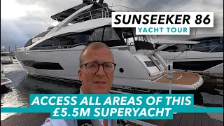 Sunseeker 86 tour ​| Access all areas of this brand new $7.6m superyacht | Motor Boat & Yachting