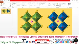 How to draw 3D Perovskite Crystal Structure using Microsoft Powerpoint