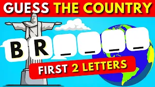 Can You Guess The Country By First 2 Letters? 🌍✅ | Amazing Country Quiz 🎯