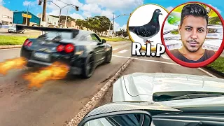 RENATO GARCIA SENDO PERSEGUIDO COM SEU GTR R35!! *o pombo vacilou*