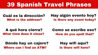 36 Spanish Travel Phrases - Spanish Travel Vocabulary