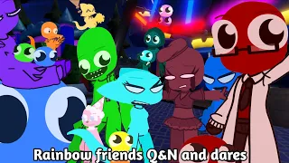 Rainbow friends Q&N and dares ll rainbow friends ll Gacha ll