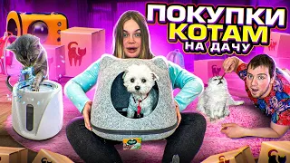 100 ДАЧНЫХ ТОВАРОВ ДЛЯ ЖИВОТНЫХ! ОГРОМНАЯ РАСПАКОВКА ДЛЯ КОТОВ НА ДАЧУ + конкурс