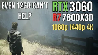 ALAN WAKE 2 RTX 3060 - 1080p 1440p 4K