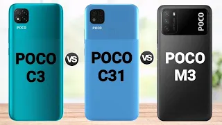 poco c3 vs poco c31 vs poco m3 || price || specification || full comparison