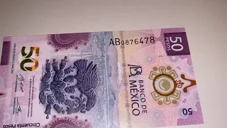 Banknote México 50 Pesos Axolotl 😍