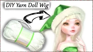 DIY Yarn Doll Wig Tutorial - How to make a doll wig