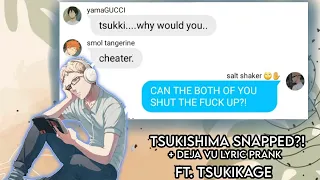 Nishinoya exposed TSUKIKAGE?! Tsukishima Snapped?! (+ deja vu lyric prank) // Haikyuu Text Story//