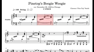 Pine Top's Boogie Woogie - transcription of Take BJames Brigham PRO