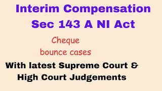 Sec143A/interim Compensation/#chequebounce #latestjudgement / #supremecourt /138 NI Act