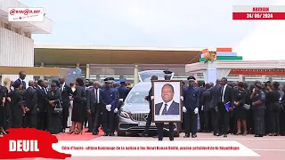 Côte d'Ivoire: ultime hommage de la nation à feu Henri Konan Bédié au Palais présidentiel