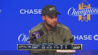 Steph shares how special it is to achieve a rare 3-point feat with Klay and JP