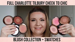 CHARLOTTE TILBURY CHEEK TO CHIC BLUSH COLLECTION - FULL COLLECTION + SWATCHES!! | Emma Swann