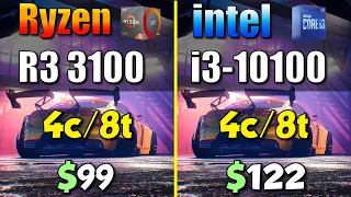 Intel i3 10100 vs. Ryzen 3 3100 (OC)