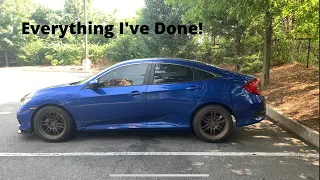 All Mods Done to my 10th Gen Civic! | 2019 Civic Sport K20C2!