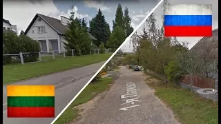 Литва и Россия. Сравнение. Каунас - Смоленск. Lithuania - Russia.