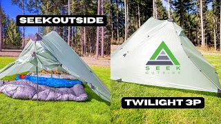 Backpacking Tent from Seek Outside (Twighlight 3P Tent New for 2024!!)