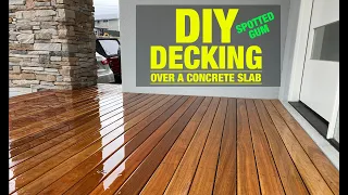 DIY Decking Install over a Concrete Slab  // Spotted Gum Decking