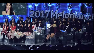 BTS Wannawon Red velvet Girlfriend Reaction IU through the night MMA 2017