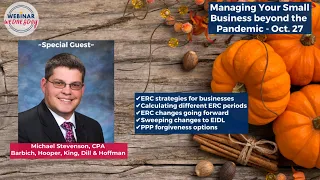 Managing Your Small Business Beyond the Pandemic with CPA Michael Stevenson on ERTC