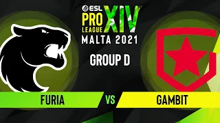 CS:GO - Gambit vs. FURIA [Vertigo] Map 2 - ESL Pro League Season 14 - Group D