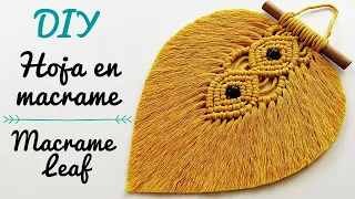 DIY como hacer una HOJA en  MACRAME (paso a paso) | DIY Macrame Leaf Tutorial