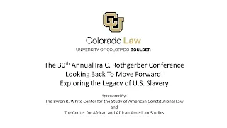 30th Annual Rothgerber Conference: Opening Remarks and Book Chat