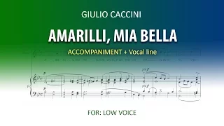 Amarilli mia bella Instrumental, Low voice